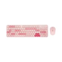 Mofii wireless honey comb set tastatura i miš pink boje