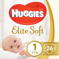 Huggies Elite Soft, dečije pelene, veličina 1, 26 kom