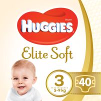 Huggies Elite Soft, dečje pelene veličina: 3, 40 kom