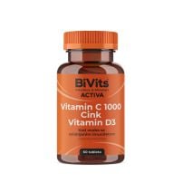 BiVits Activa Vitamin C 1000 Cink Vitamin D3 1000, 60 tableta