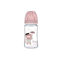 Canpol baby flašica 240ml široki vrat Pink