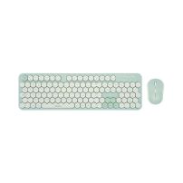Mofii wireless honey comb set tastatura i miš zeleno bele boje