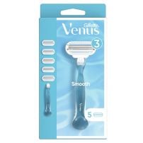 Gillette Venus Smooth sistemski brijač, drška + 5 dopuna