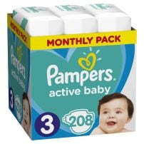 Pampers Active Baby pelene (mesečni box) veličina 3, 6-10kg, 208kom
