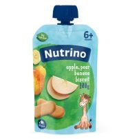 Nutrino voćna kaša jabuke, kruške i banane, sa dodatkom keksa i vitamina C, 6+, 100g